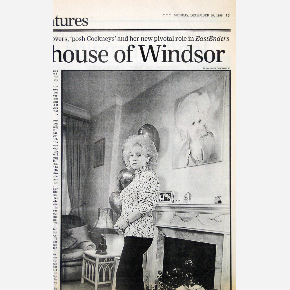 Barbara Windsor by Stephen B. Whatley - Daily Telegraph 1996