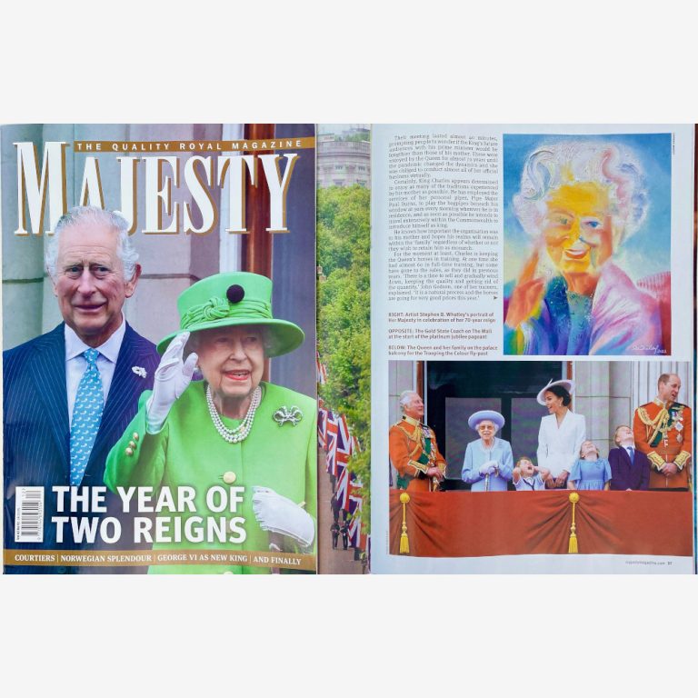 Stephen B. Whatley portrait of Queen Elizabeth published - Majesty (December 2022)