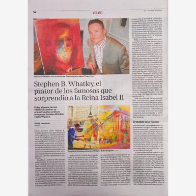 Artist Stephen B Whatley interviewed by Gabriel Samaniego in Spanish newspaper ABC - August 16, 2026